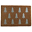 Silver effect Christmas trees glitter Door mat, 40cm x 58cm