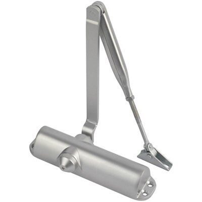 Silver effect Door closer