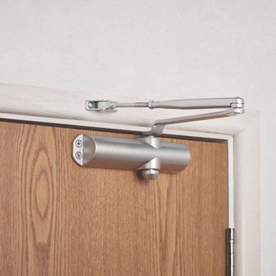 Silver effect Door closer