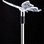 Silver effect Dragonfly Solar-powered LED Spike light