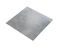 Silver effect Galvanised Steel Smooth Sheet, (H)500mm (W)250mm (T)0.55mm 460g