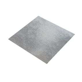 Silver effect Galvanised Steel Smooth Sheet, (H)500mm (W)250mm (T)0.55mm 460g