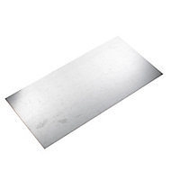 Silver effect Galvanised Steel Smooth Sheet, (H)500mm (W)250mm (T)1mm