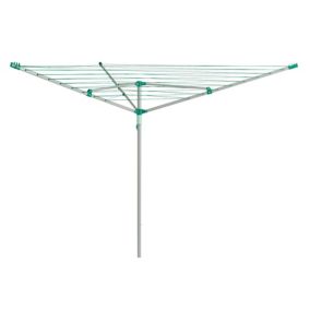 Silver effect Green Plastic & steel 3 Arm Rotary airer, 40m