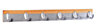 Silver effect Hook rail, (L)450mm (H)12mm