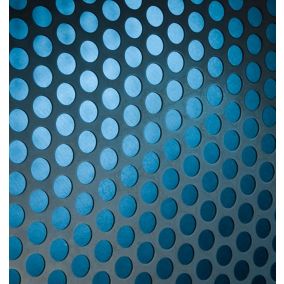 Silver effect Perforated steel Perforated Sheet, (H)500mm (W)250mm (T)1mm 560g