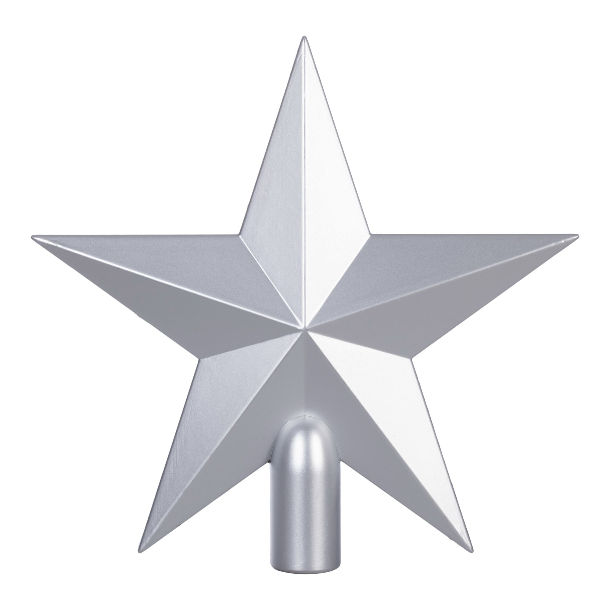 Silver effect Star Christmas tree topper