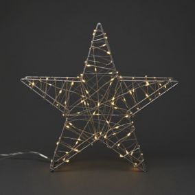 Silver effect Star LED Electrical christmas decoration