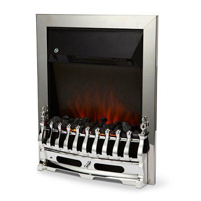 Silver Electric Fire NDY-19CLI | DIY at Bu0026Q