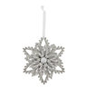 Silver Glitter effect Plastic Snowflake Decoration