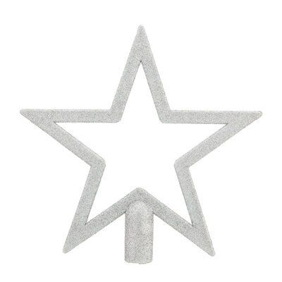 Silver Glitter effect Star Tree topper