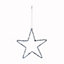 Silver Glitter effect Wire Star Hanging ornament