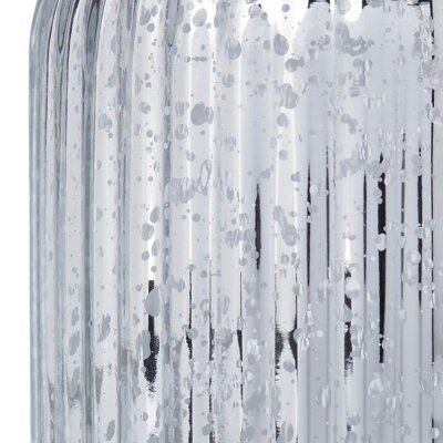 Silver mercury effect Glass & metal Lantern