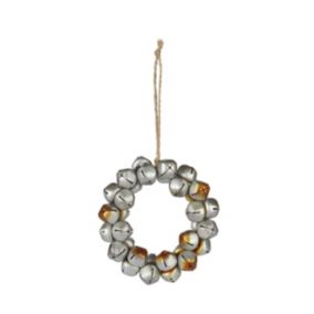 Silver Metal Bell wreath Hanging ornament