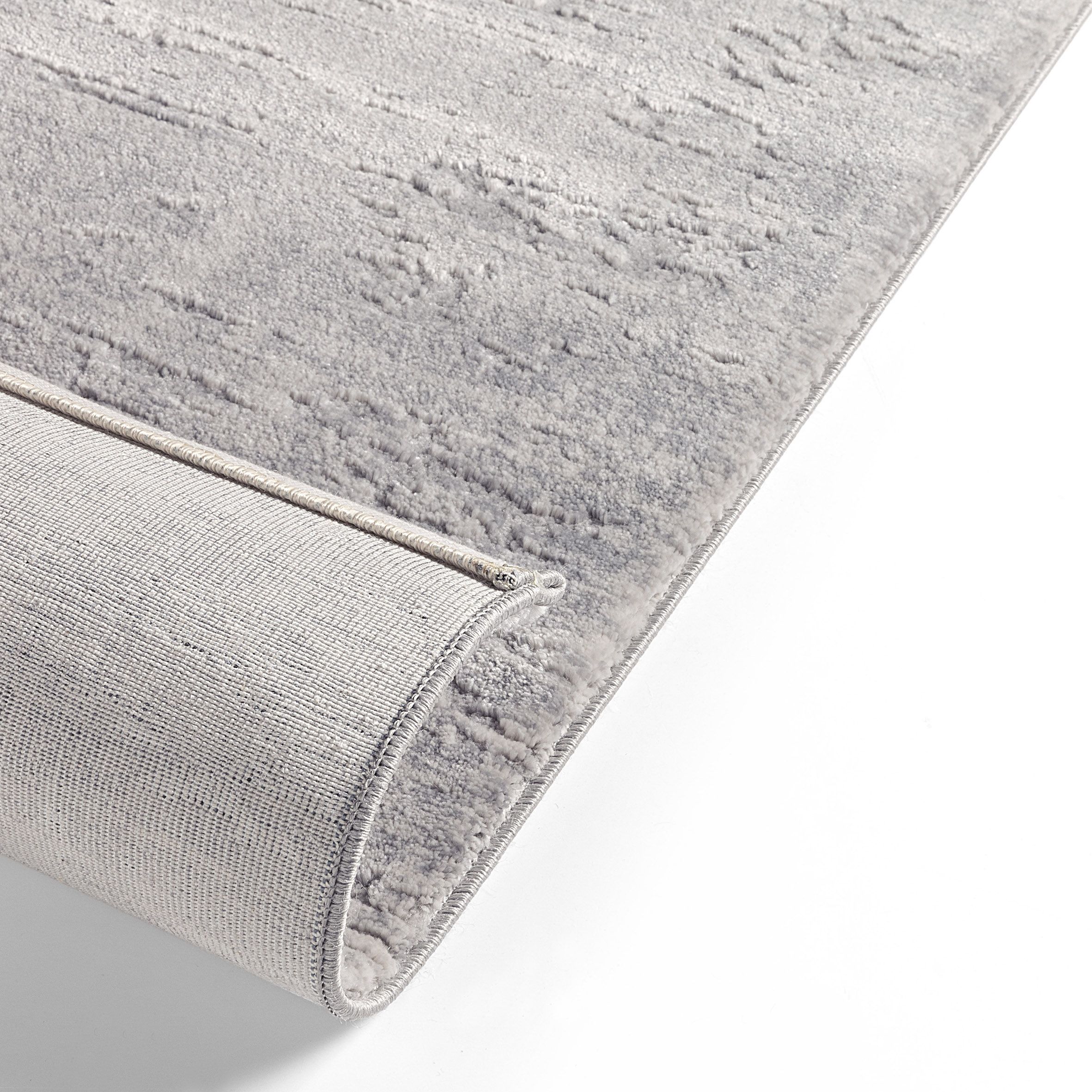 Silver Modern Extra large Rug, (L)290cm x (W)195cm