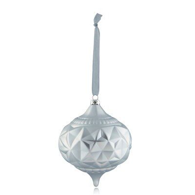 Silver Plastic Onion Bauble