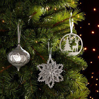 Silver Plastic Onion Bauble