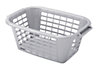 Silver Polypropylene Laundry basket, 40L