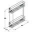 Silver Soft-close 15cm Pull-out storage For 150mm cabinet