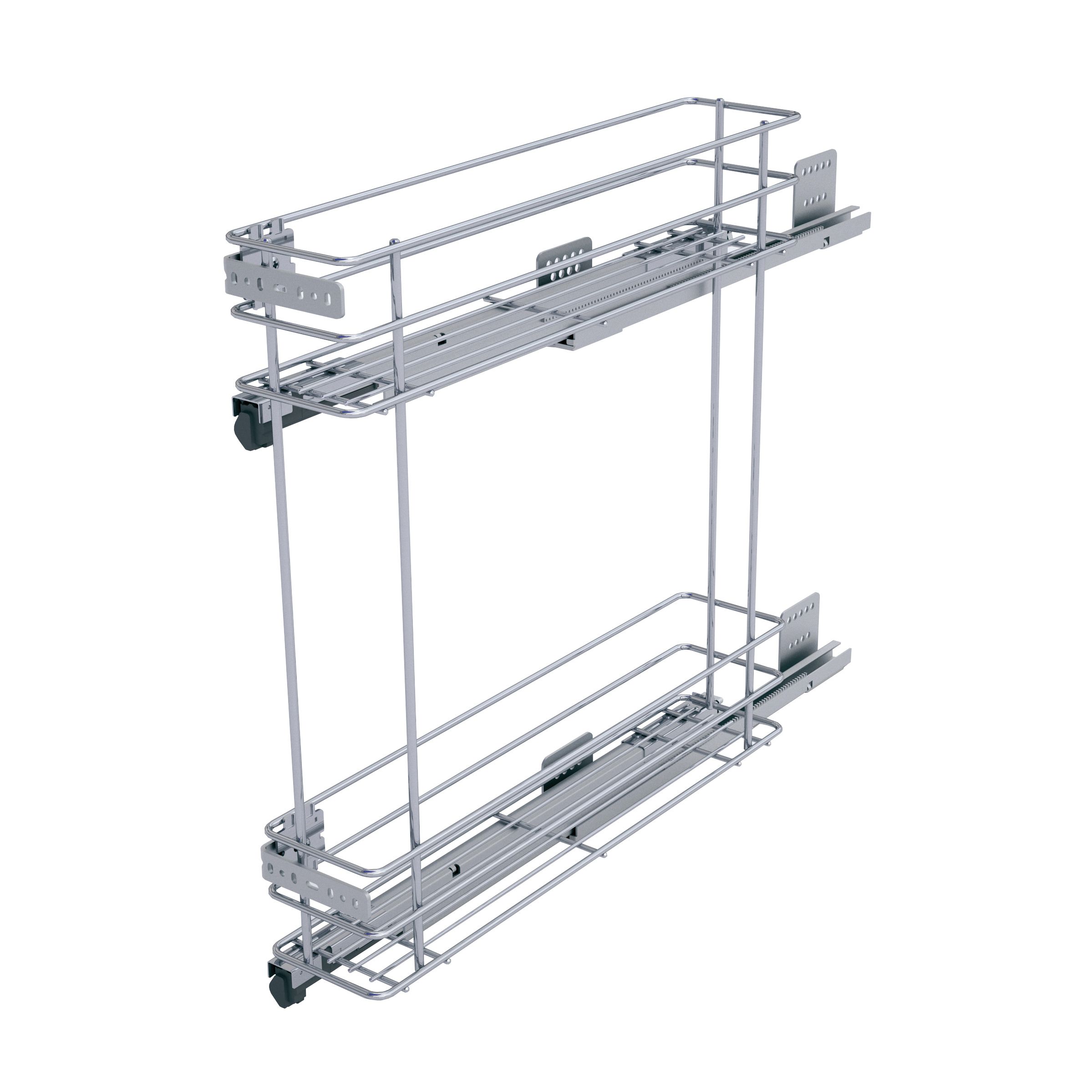 Silver Soft-close LH & RH 15cm Pull-out storage For 150mm cabinet