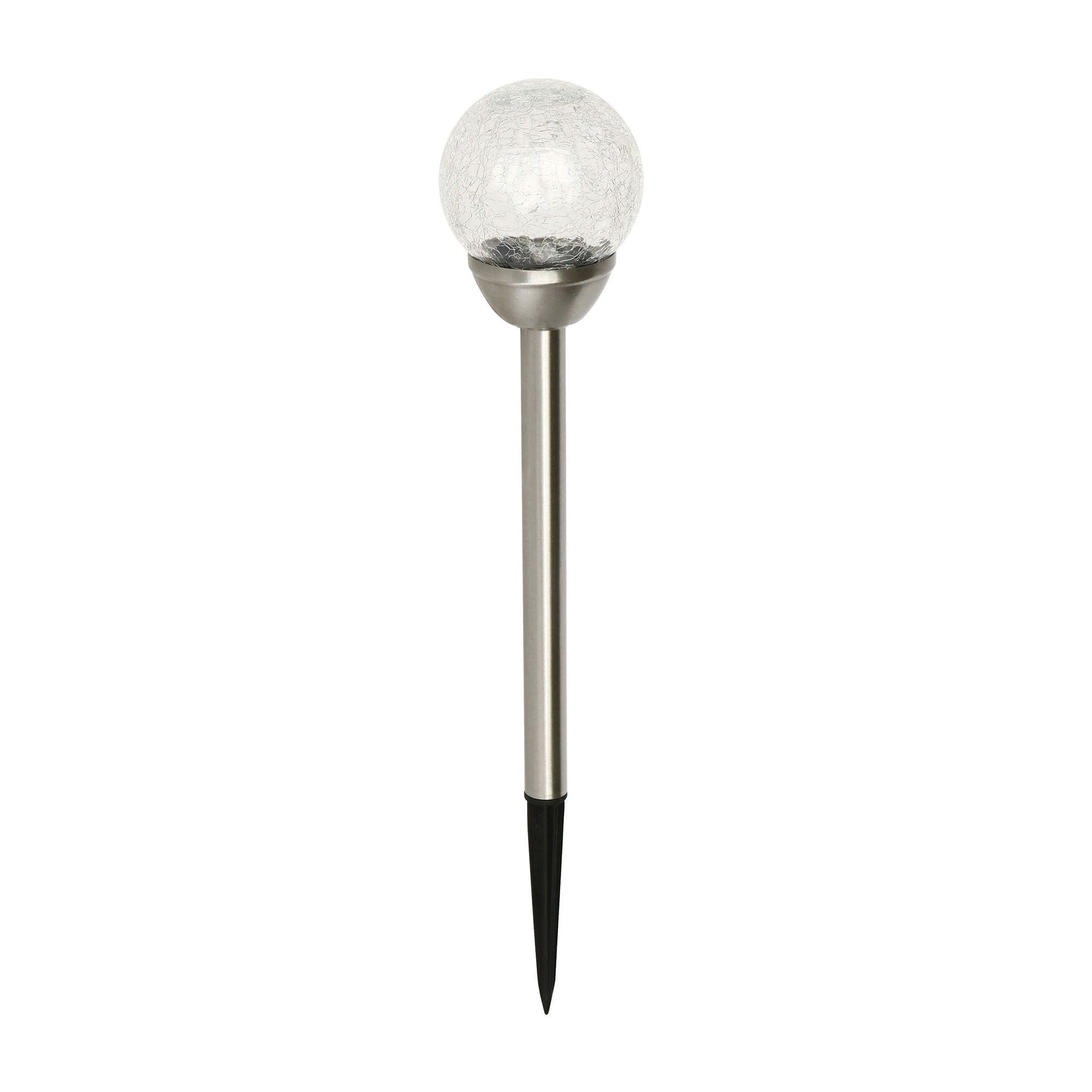 Solar crackle ball store stake light