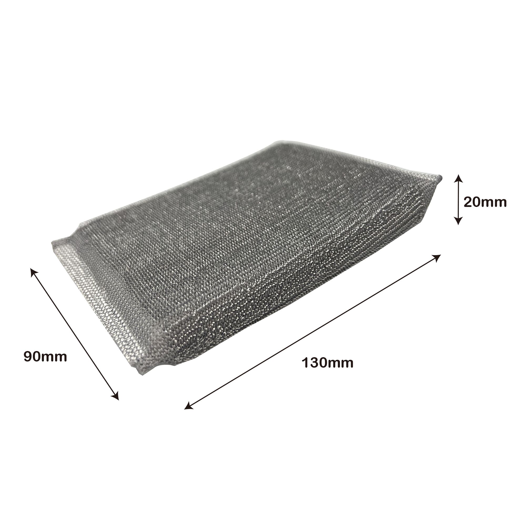 Silver Stainless steel Scourer, Pack of 2