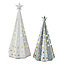 Silver & White Trees LED Electrical christmas decoration Set of 2