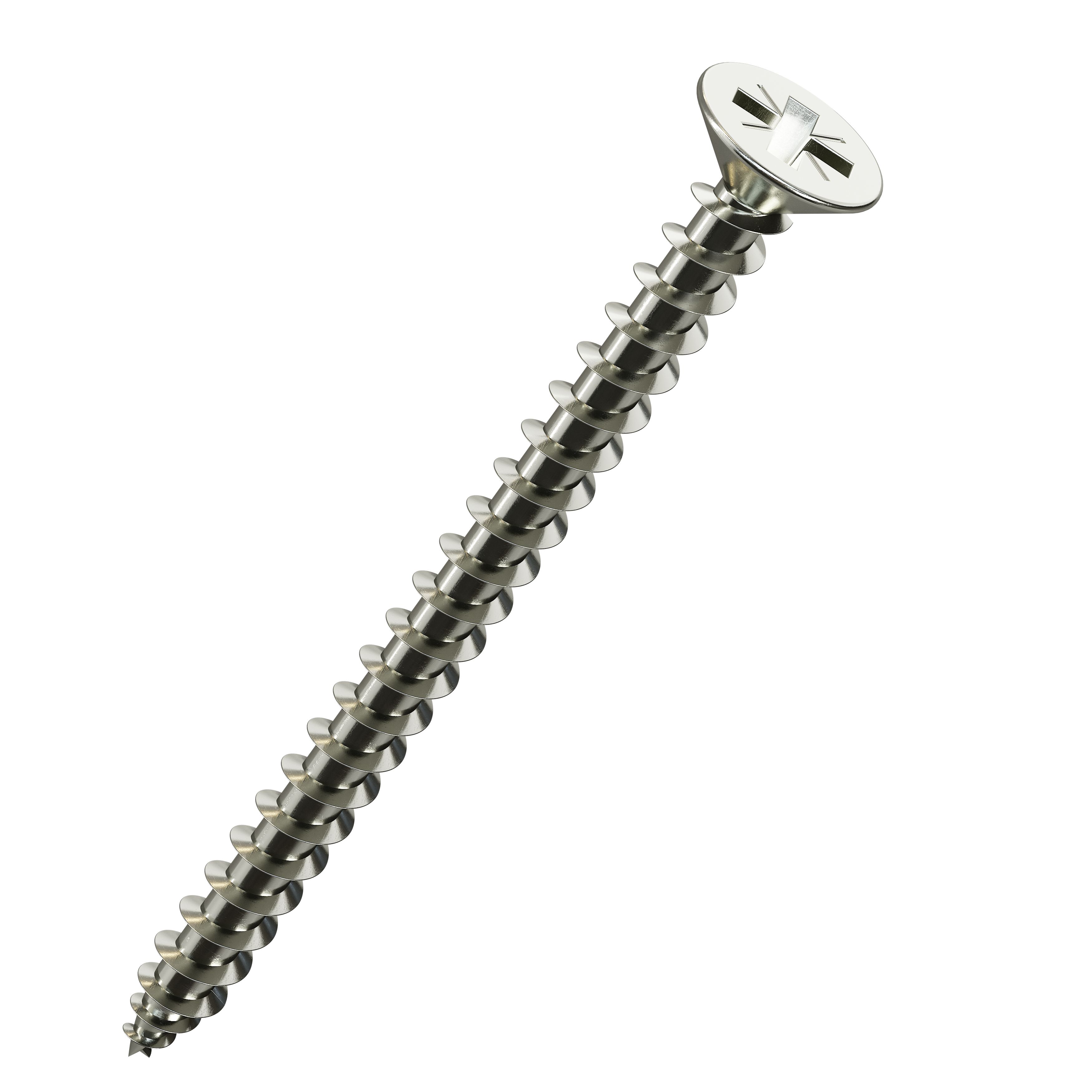 Silverscrew Double-countersunk Zinc-plated Carbon steel Screw (Dia)5mm (L)90mm, Pack of 100