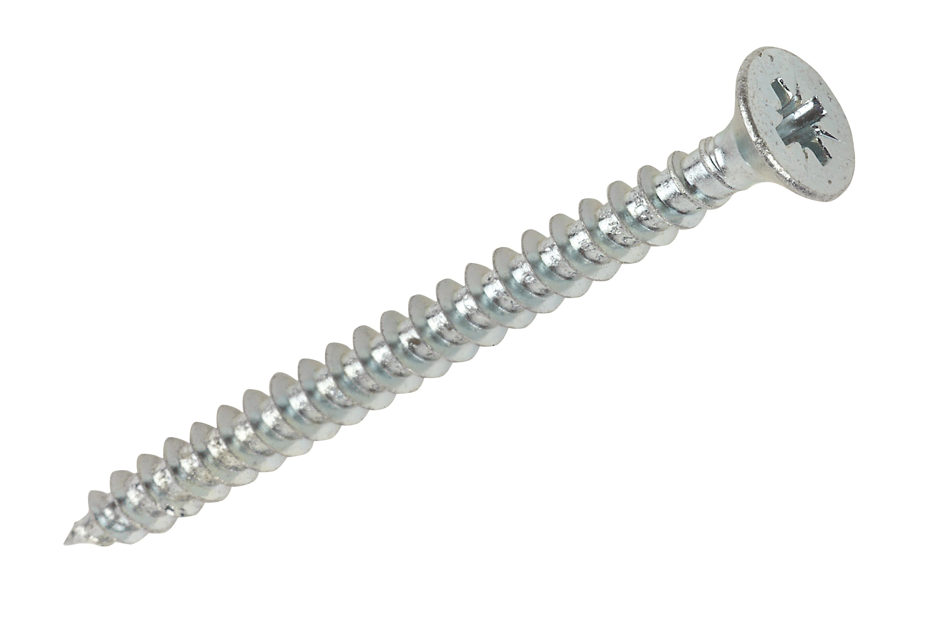 Silverscrew PZ Double-countersunk Zinc-plated Carbon steel Multipurpose screw (Dia)4mm (L)40mm, Pack of 200