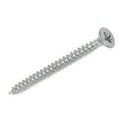 Silverscrew PZ Double-countersunk Zinc-plated Carbon steel Multipurpose screw (Dia)4mm (L)40mm, Pack of 200