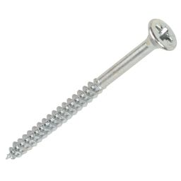 Silverscrew PZ Double-countersunk Zinc-plated Carbon steel Multipurpose screw (Dia)5mm (L)100mm, Pack of 100
