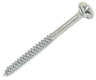 Silverscrew PZ Double-countersunk Zinc-plated Carbon steel Multipurpose screw (Dia)5mm (L)70mm, Pack of 100