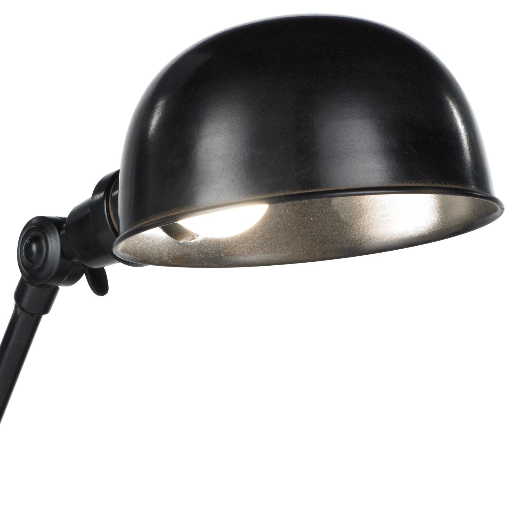 Simone Black Iron effect Desk lamp