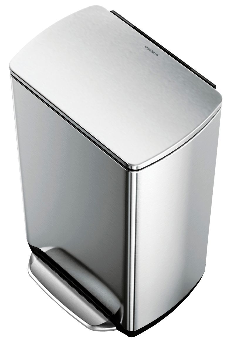 Simplehuman Pedal Stainless steel Rectangular Kitchen bin, 38L DIY at B&Q