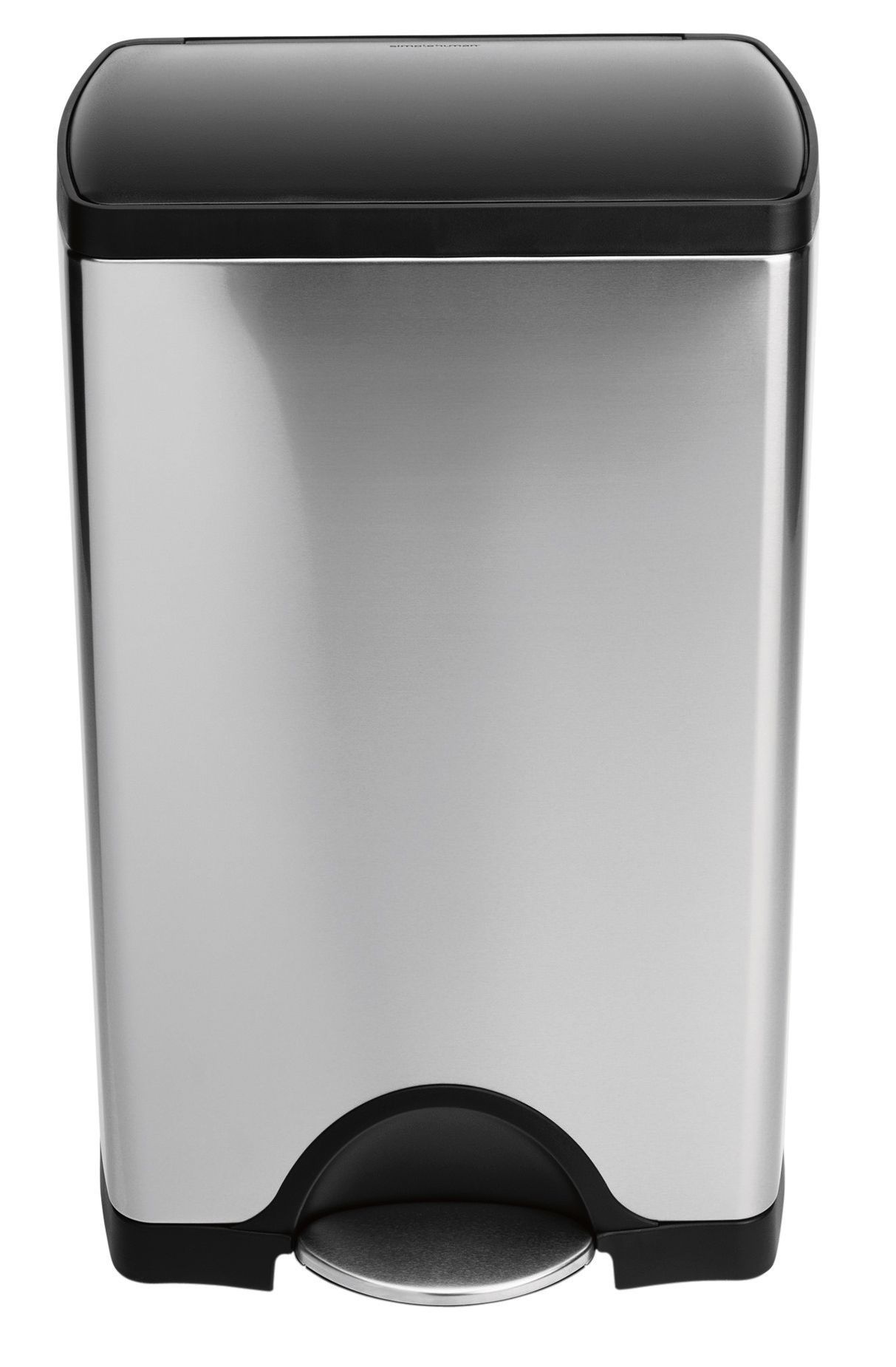 Simplehuman Stainless steel Rectangular Kitchen bin, 38L DIY at B&Q
