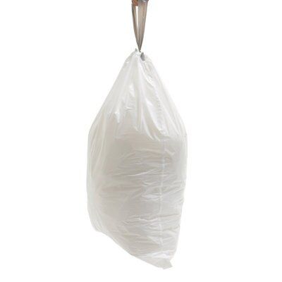 Simplehuman White 30L Bin liner, Pack of 20