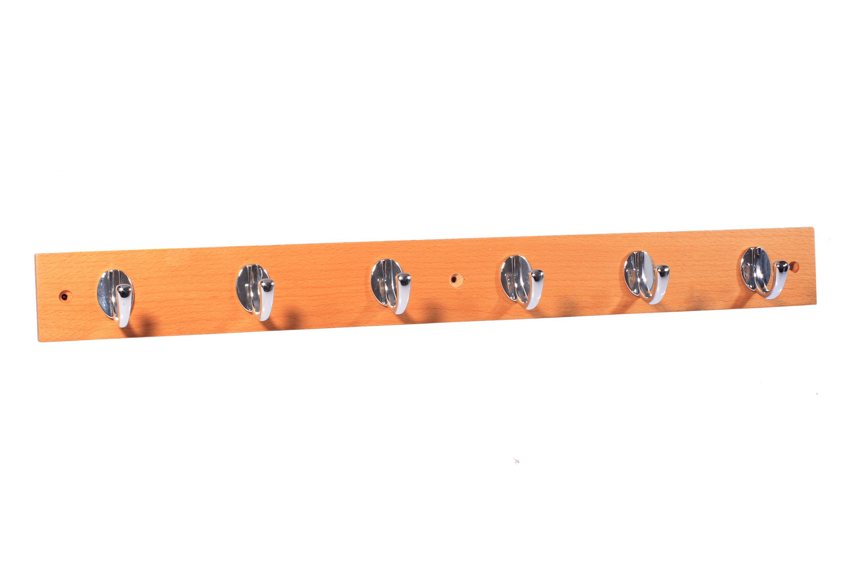 Single 6 Hook rail (L)670mm (H)70mm Price Comparisons | Compare The Build