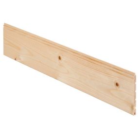 Single Spruce Tongue & groove Cladding (L)1.8m (W)95mm (T)7.5mm, Pack of 5