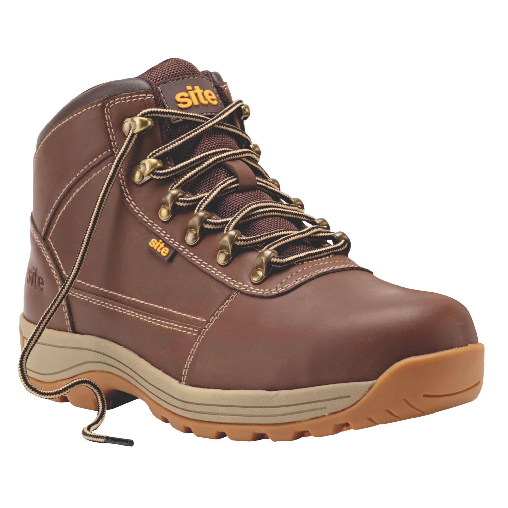 Mens work shop boots brown