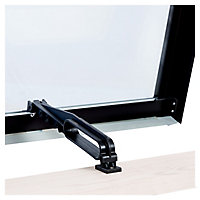 Site Anthracite Aluminium alloy Top hung Skylight, (H)550mm (W)450mm