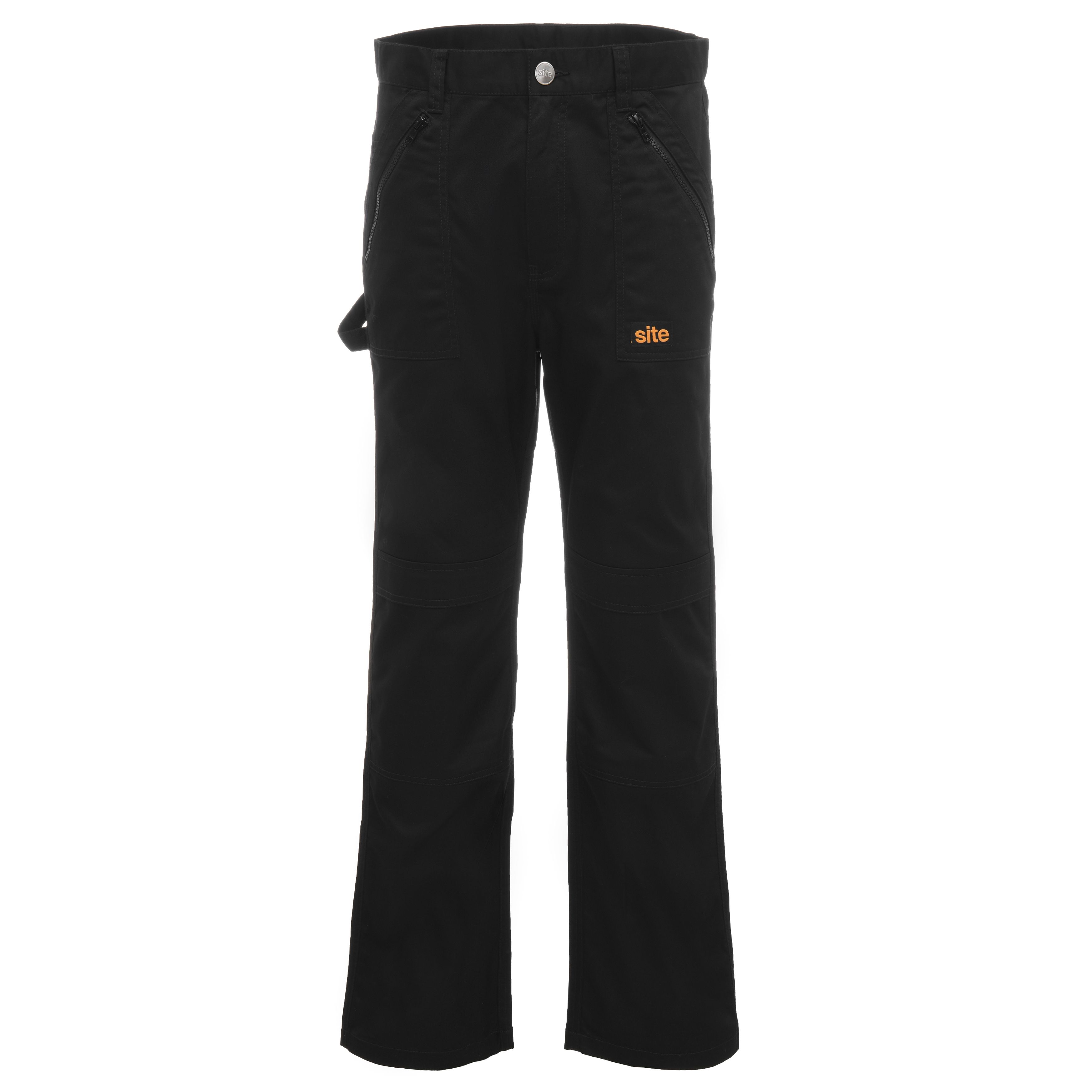 Site Beagle Black Men's Trousers, W38" L32" (One size)