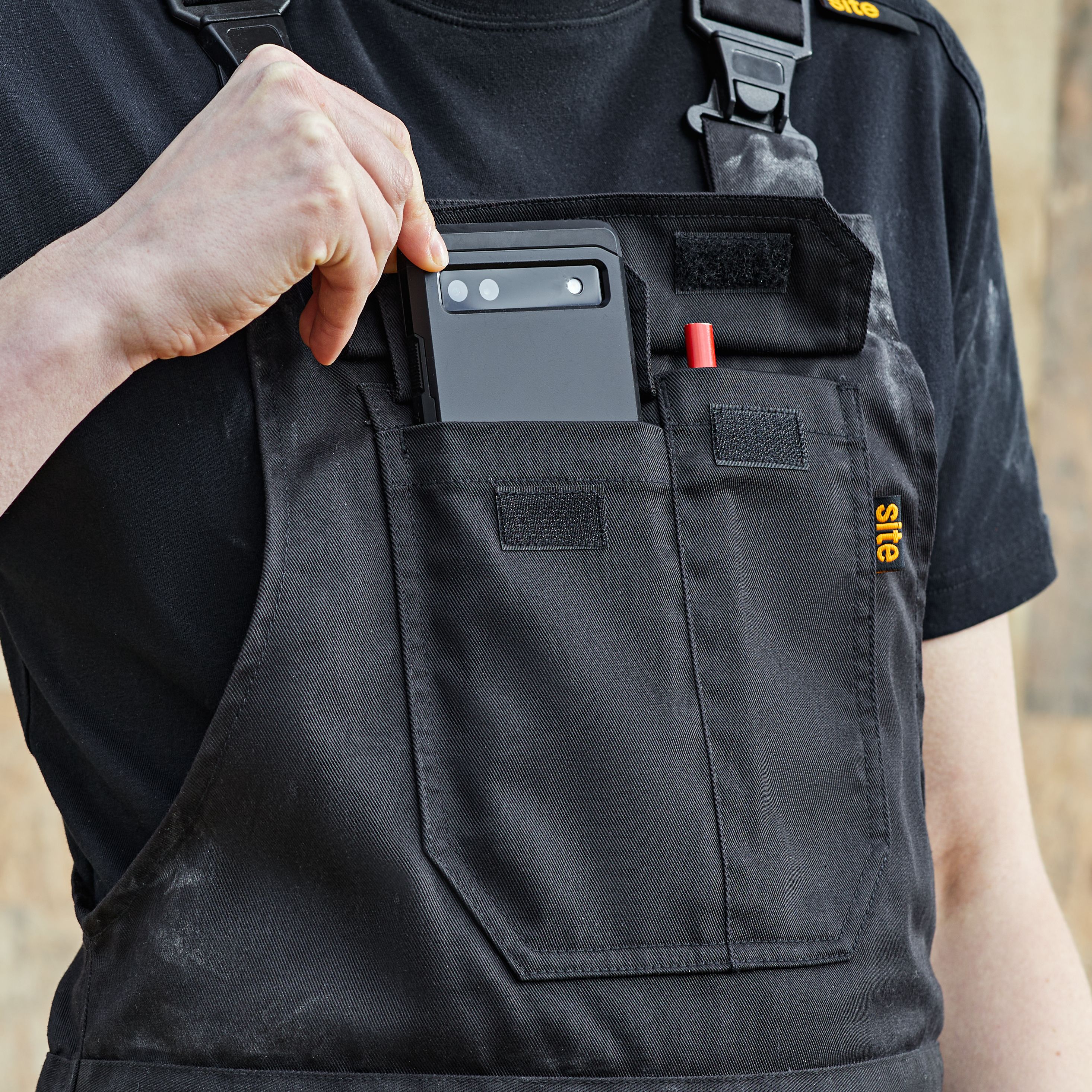 Site Black Bib & brace X Small