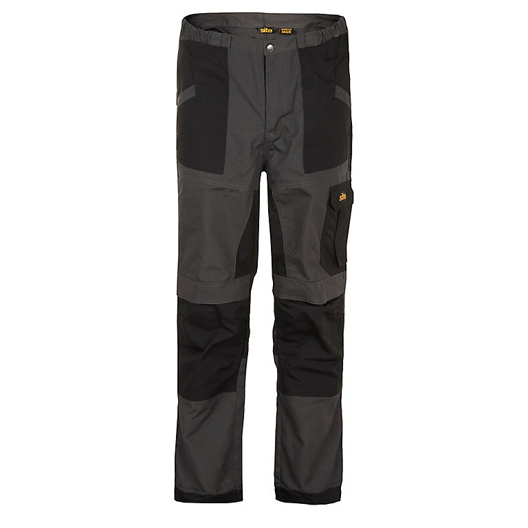 Site Black & grey Men's Multi-pocket trousers, W34