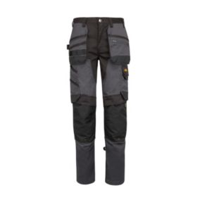 Site Bolden Grey & black Men's Holster pocket trousers, W34" L32"