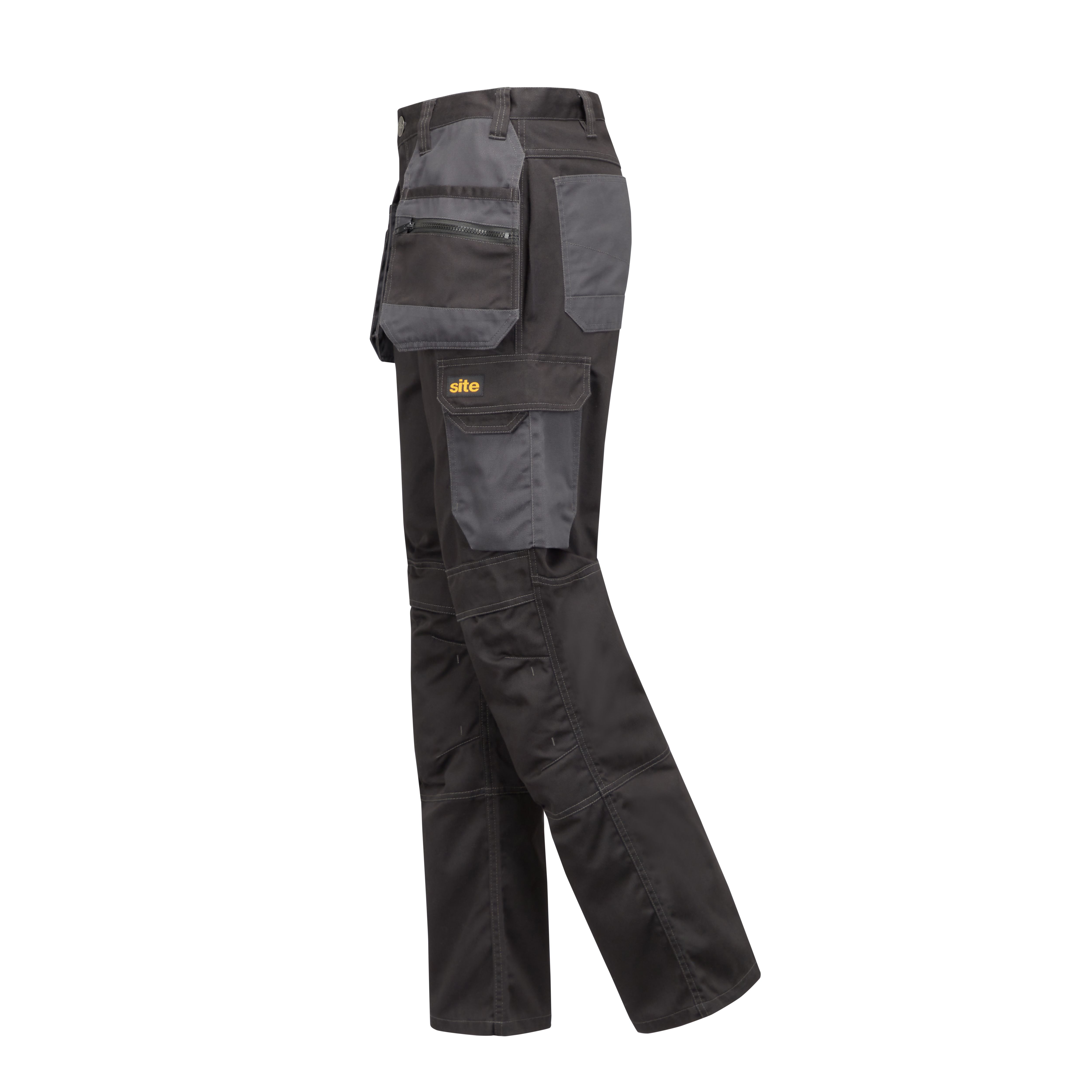Site Coppell Black & grey Men's Holster pocket trousers, W32