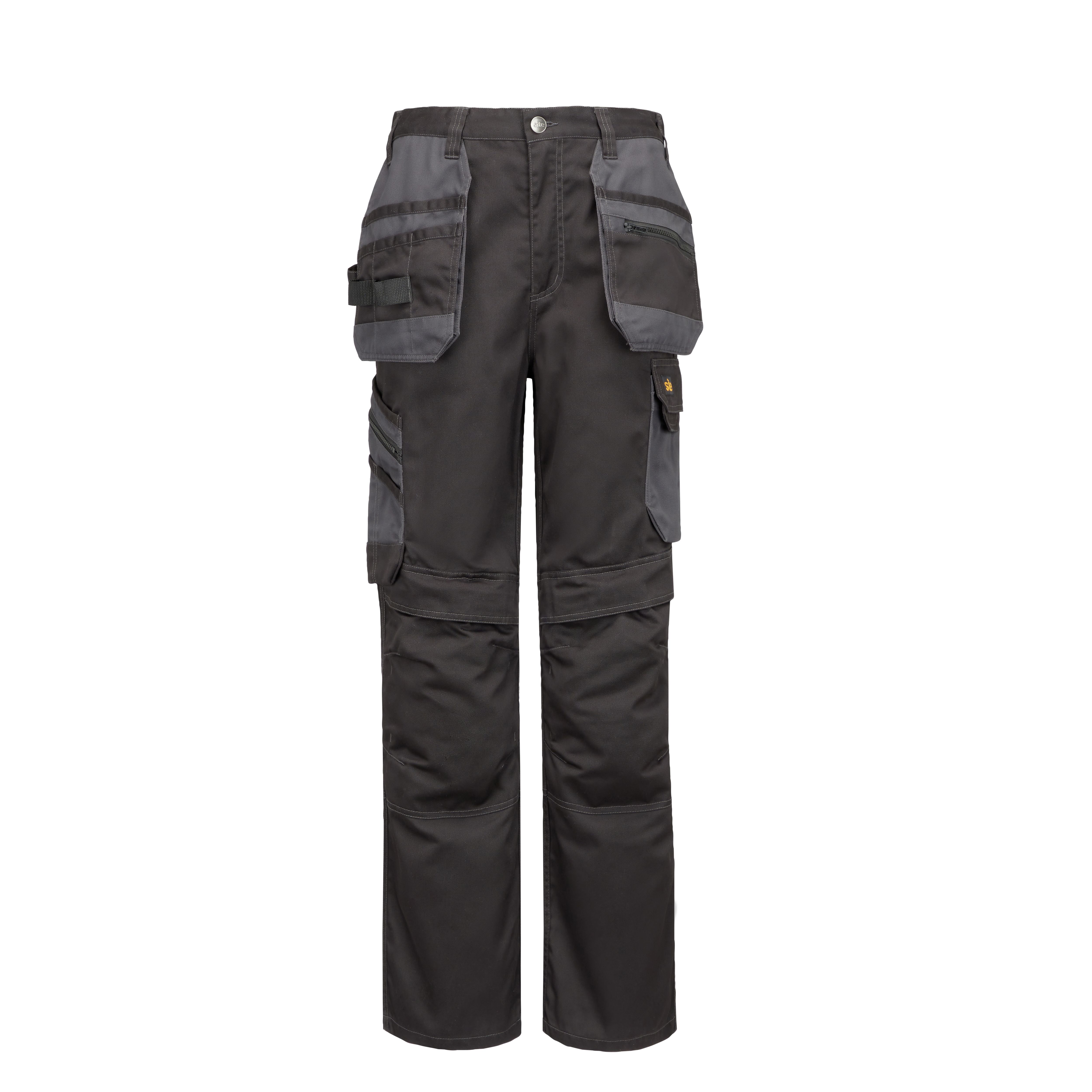 Site Coppell Black & grey Men's Holster pocket trousers, W36" L32"