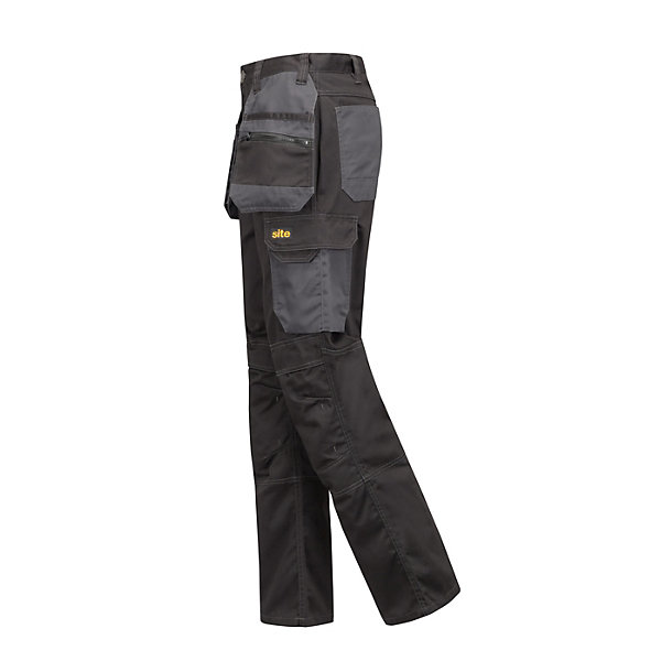 Site Coppell Black & grey Men's Holster pocket trousers, W38 Site Coppell Black & grey Men's Holster pocket trousers, W38