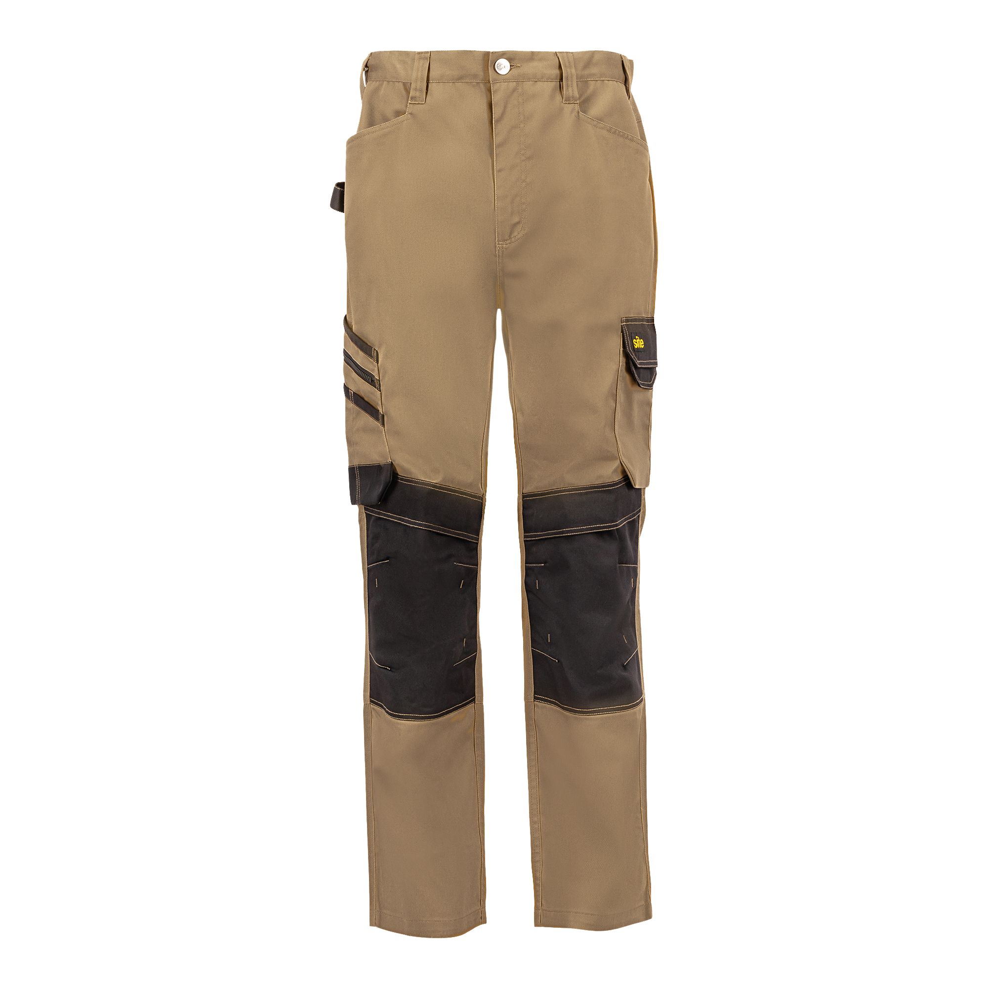 Site Coppell Tan/Black Men's Holster pocket trousers, W34" L32"