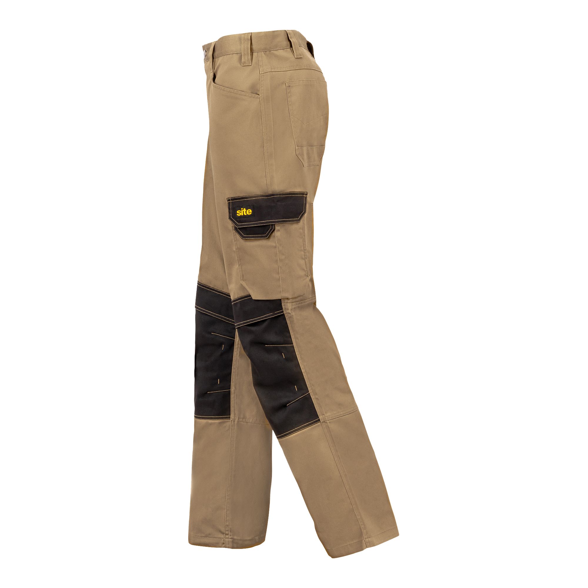 Site Coppell Tan/Black Men's Holster pocket trousers, W34" L32"