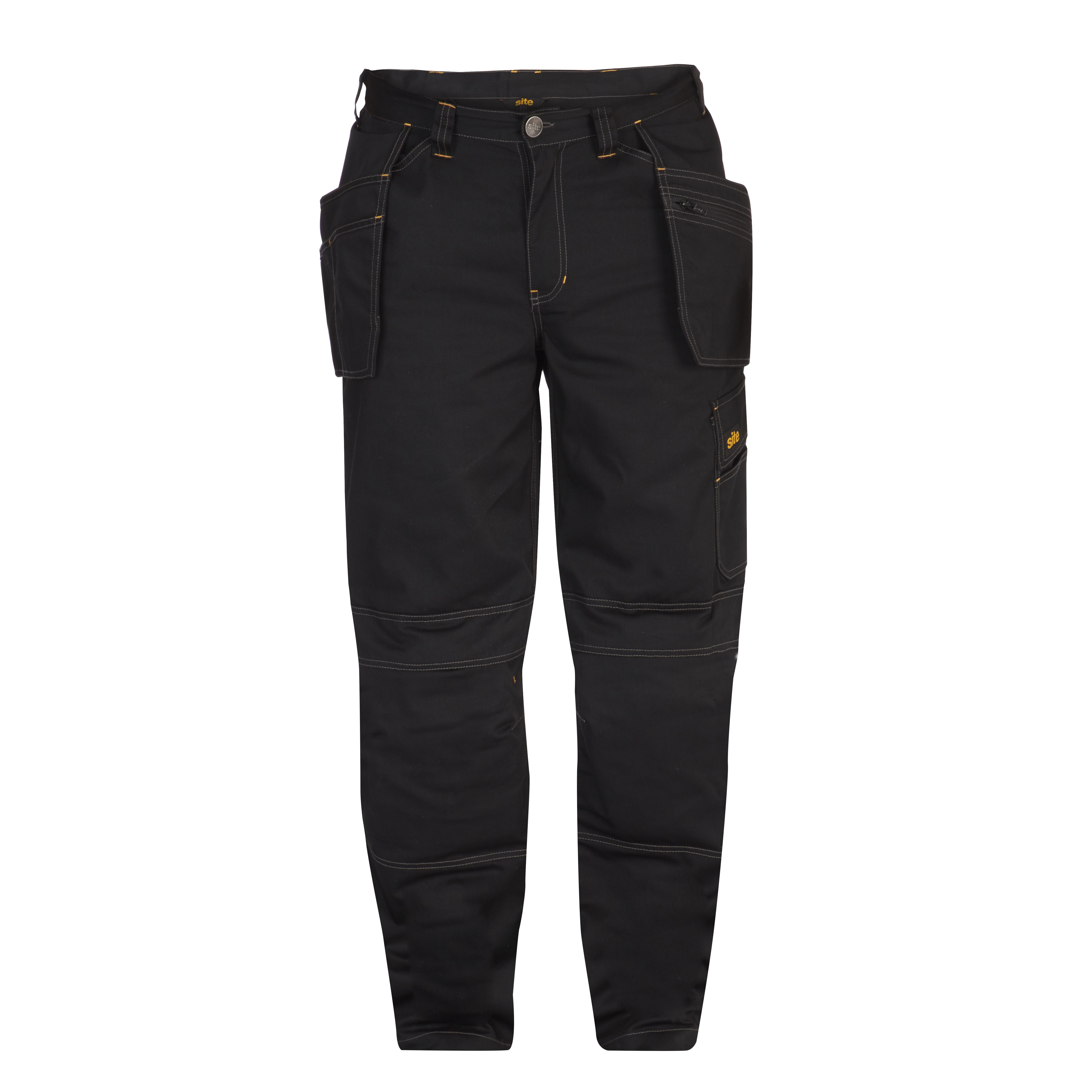 Site Coyote Black Men's Multi-pocket trousers, W34" L32" (One size)